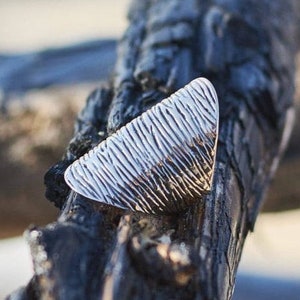 Textured Bronze or Sterling Silver Ring, Extra Wide Design, Stylish Band for Men or Women, Birthday Gift