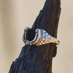 Lucky Horseshoe Ring, Good Fortune and Protection, Nature Jewelry Talisman, Ideal Good Luck Gift