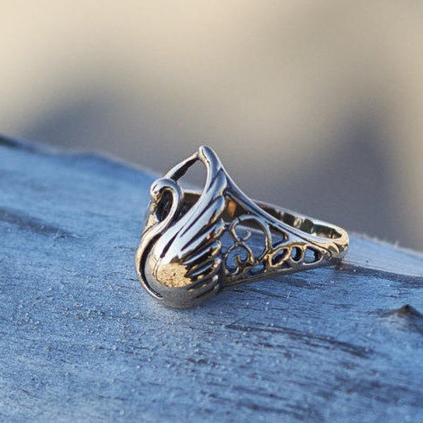 Swan Ring for Women, Swan Jewelry