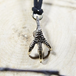Crow Claw Pendant Necklace, Bronze, Bird Necklace, Occult Witch Jewelry, Witchy Necklace, Bird Jewelry, Goth Jewelry, Gothic Necklace, Gift