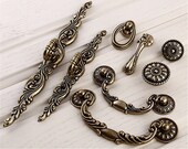 Brass European Style Door Drawer Pulls Knobs style drawer pull Dresser Hardware Kitchen Cabinet Door Handle Antique Style HRJ-BSBP03