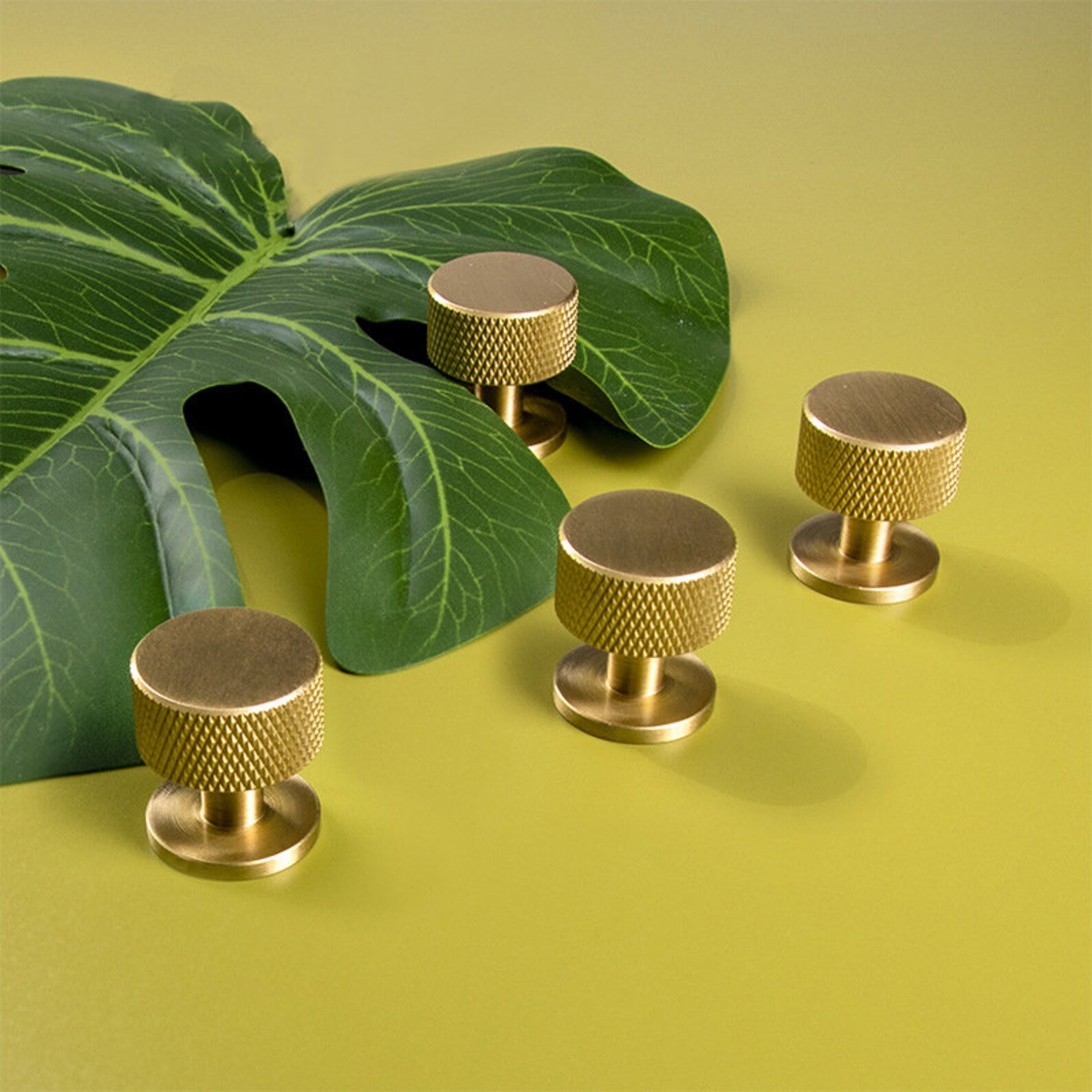 Brass Knurled Knobs Champagne Gold Knobs Knurled Euro Etsy