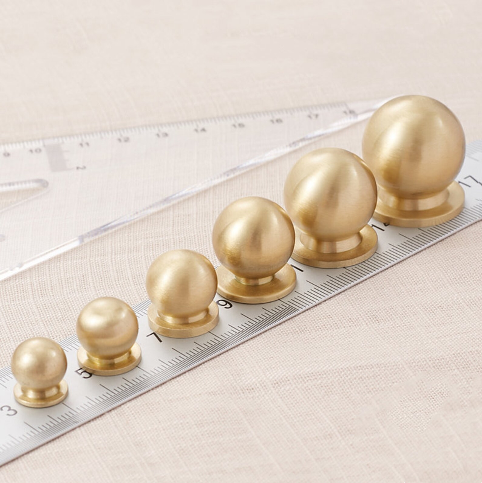 Solid Brass Knobs Gold Ball Knob Brass Drawer Pulls Etsy
