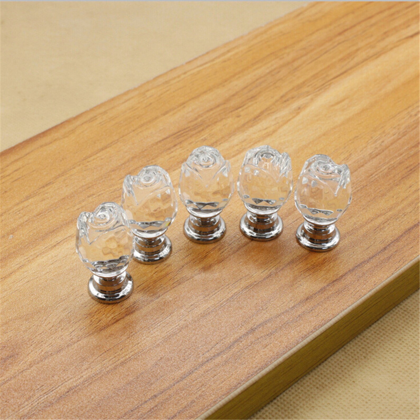 20mm Crystal Glass Rose Flower Shape Door Knobs Etsy Australia