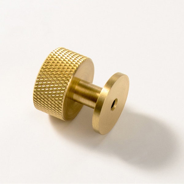 Knurled Brass Knob Etsy