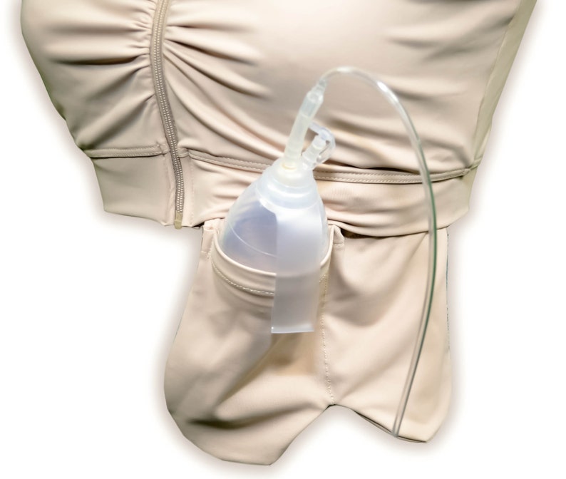 Post surgical bra, mastectomy bra, chest surgery, breast augmentation, heart surgery, recovery bra , removable drain pockets image 3