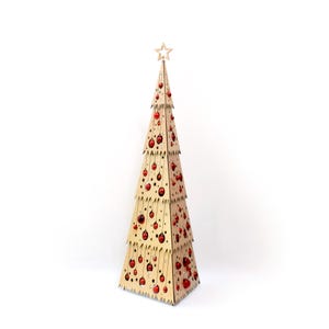 Wooden Christmas Tree: 200 cm / 79 inch Large Alternative Christmas Tree /  Eco Friendly Xmas Tree // Artificial Stackable Christmas Tree