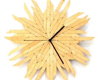 Almiar natural - 41 cm reloj de pared orgánico con color de madera natural