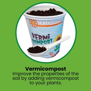 Worm castings or vermicastings to regenerate your soil. A wonderful gift for gardeners, nature lovers and greenthumbs