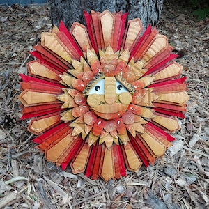 Decoração de parede de arte para casa / Decoração de sol boho / Arte em papelão