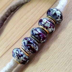 Dread beads with scented and peonies / natural beads / dread beads dreadlock beads / beard beads / dreadlock beads image 1