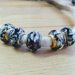 Dread beads with scented and peonies / natural beads / dread beads dreadlock beads / beard beads / dreadlock beads image 2