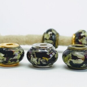 Dread beads with scented and peonies / natural beads / dread beads dreadlock beads / beard beads / dreadlock beads image 3