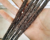 Human Hair Dreadlocks brown-grey marbled / Salt n Pepper / Dread Extensions / Extensions