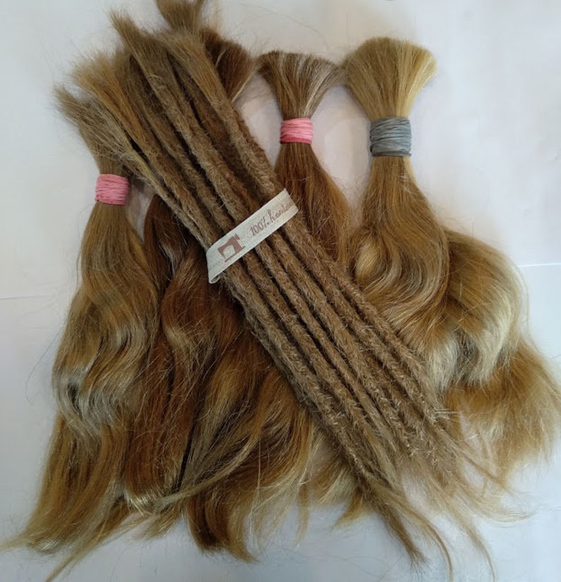 European human hair dreadlocks medium blonde / dread extensions / extensions image 8