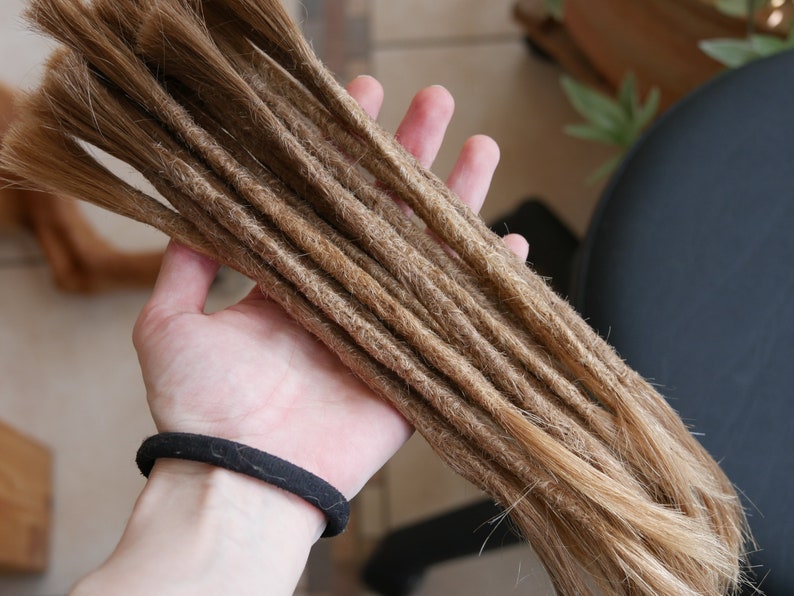 European human hair dreadlocks medium blonde / dread extensions / extensions image 1