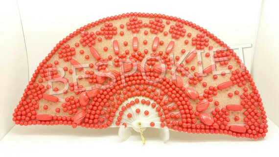 Entierement Perlee Mariee Corail Bedazzled Eventail Nigerian Etsy