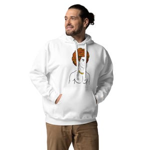 Muscle Man Kente Afro Pullover Hoodie - Men Cotton Blend