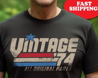 Vintage '74 Retro 51. Geburtstag T-Shirt: 1974 USA T-Shirt