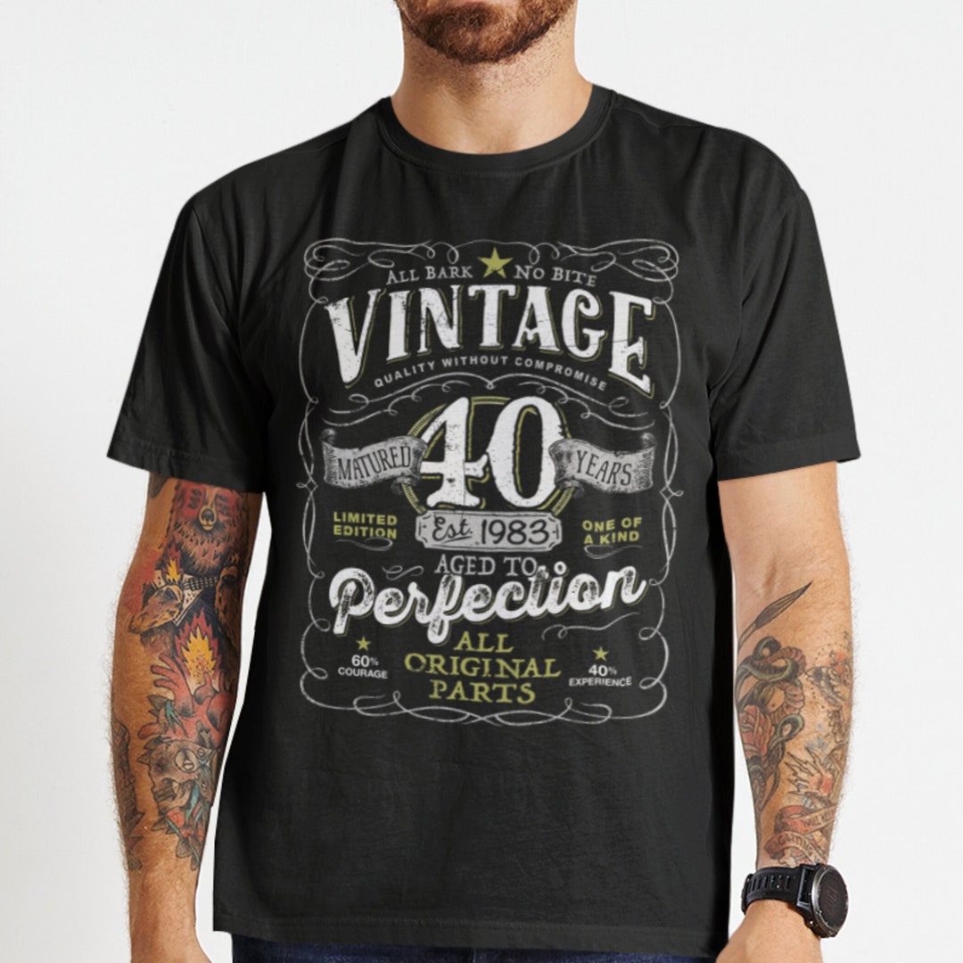 40th Birthday Shirt for Men and Women Born in 1983 Vintage - Etsy
