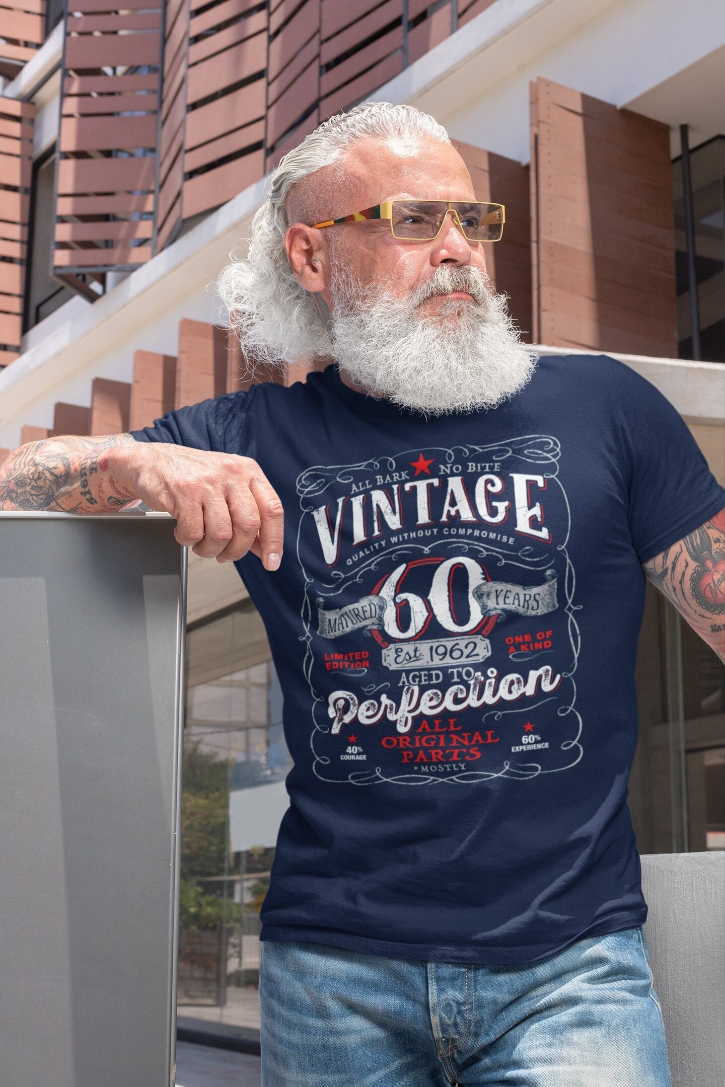 60th Birthday Shirts for Men Vintage 1962 Aged to Perfection 60th Birthday Gift