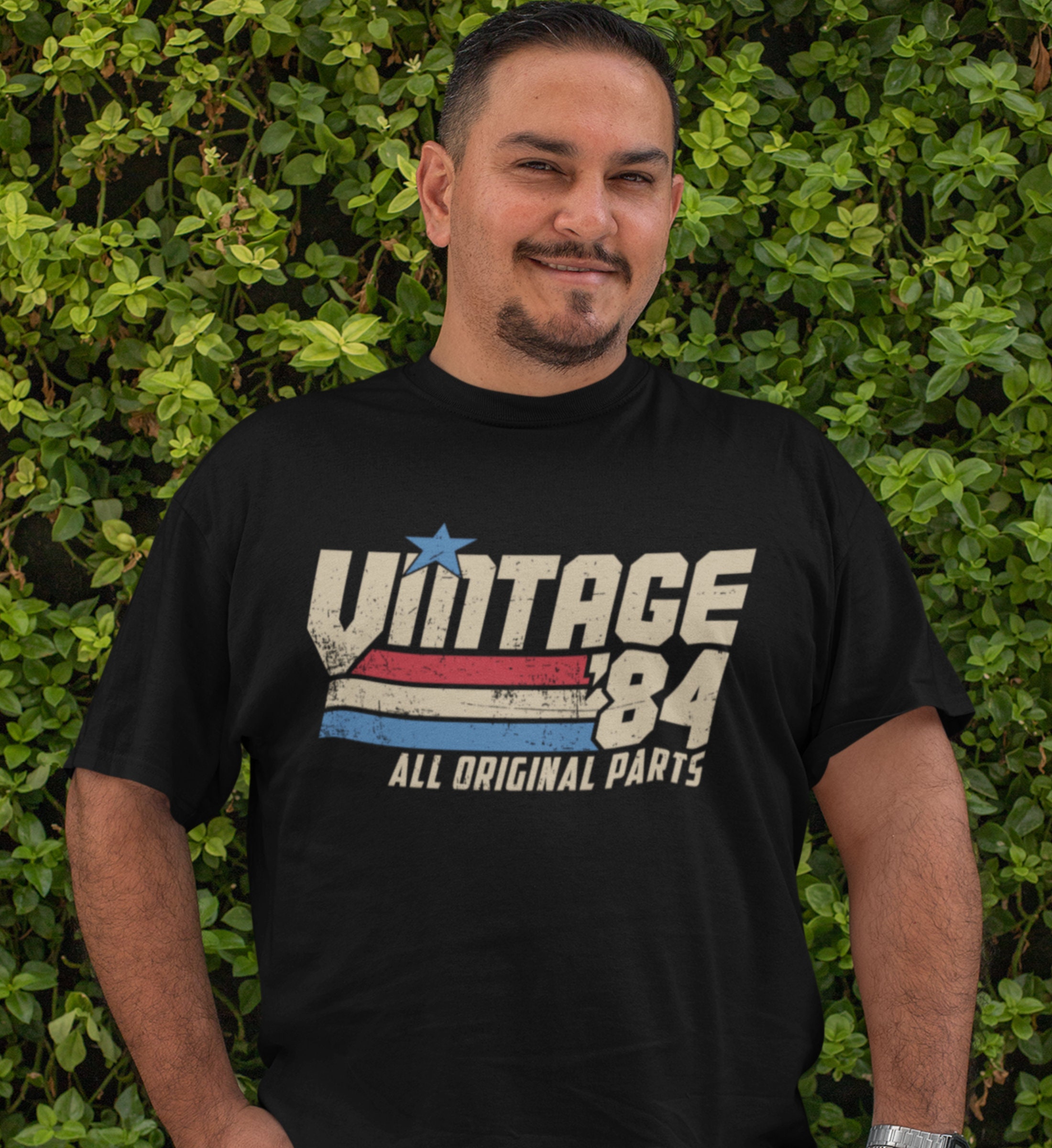 41st Birthday Shirt For Men - Vintage 1984 'Aged To Perfection' Design - Customizable Gift - View #2