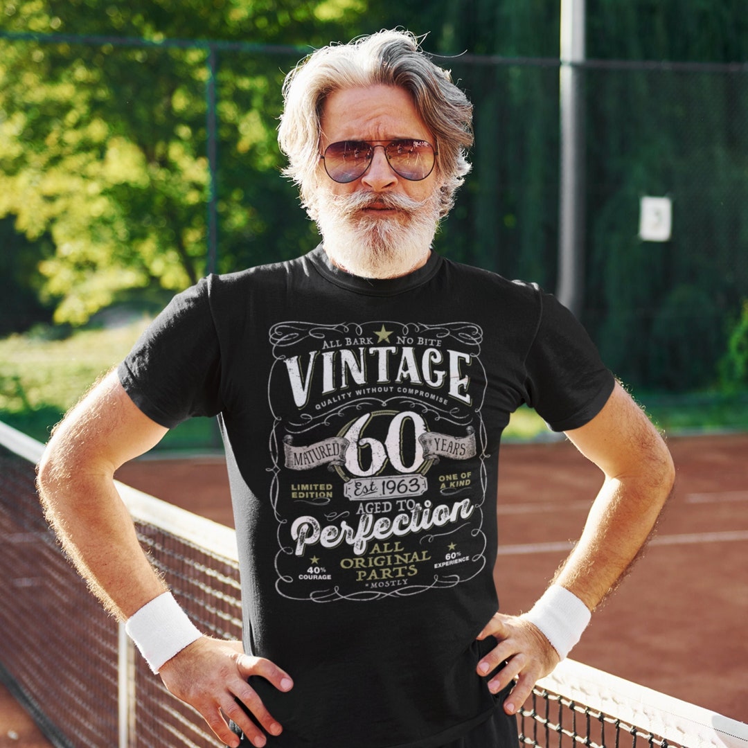 60th Gift for Men 1963 Birthday Shirt Vintage Aged -