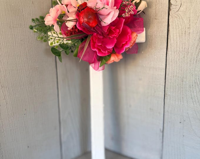 Featured listing image: Cemetery flowers, cemetery decoration, memorial flowers, cross memorial, grave decoration