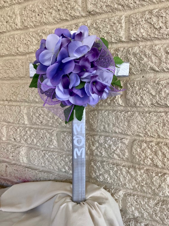 MOM Cemetery, flowers for grave, grave decoration, cross for grave, memorial cross