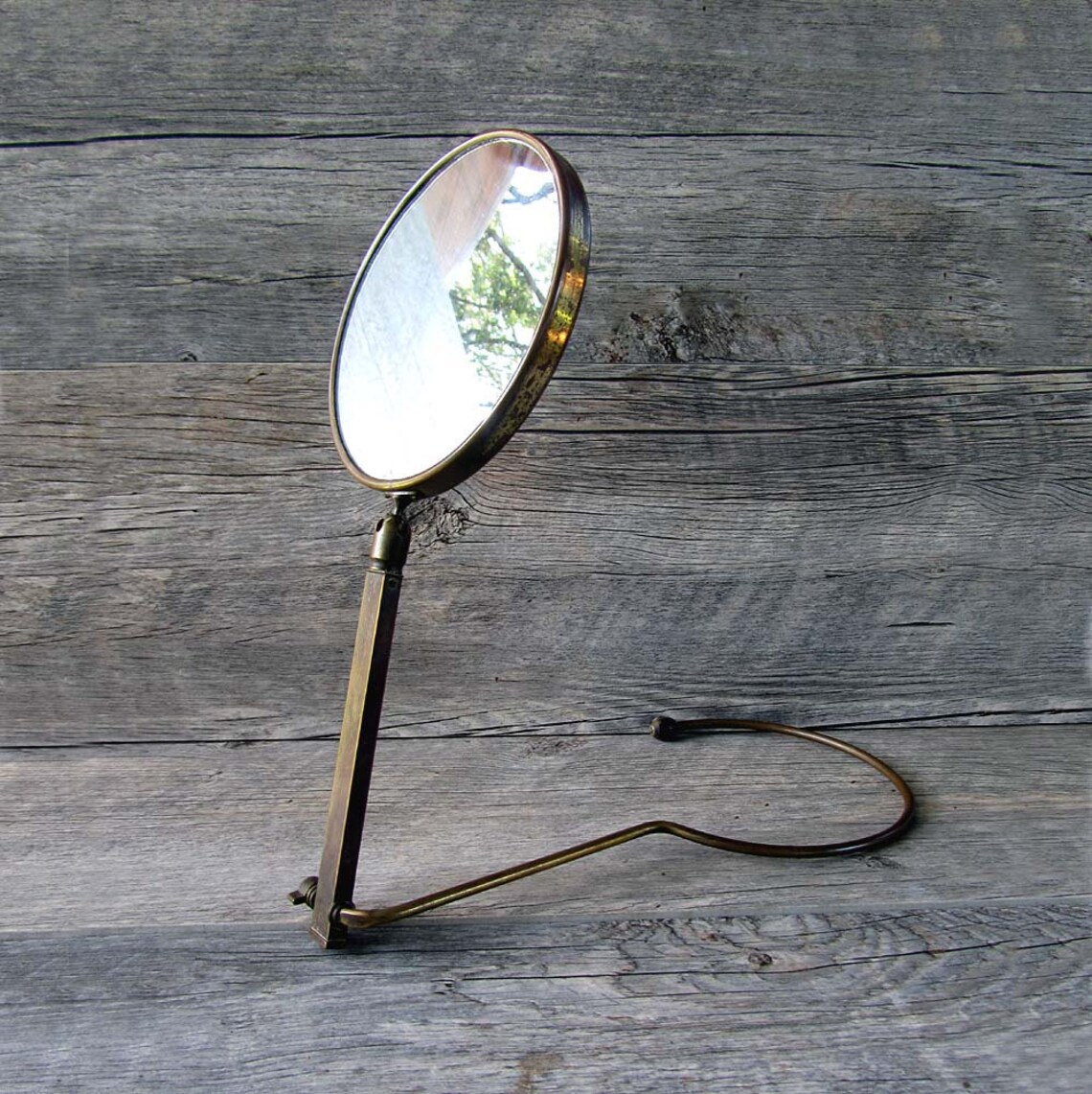Vintage Brass Travel / Shaving Mirror Around the Neck Mirror Etsy