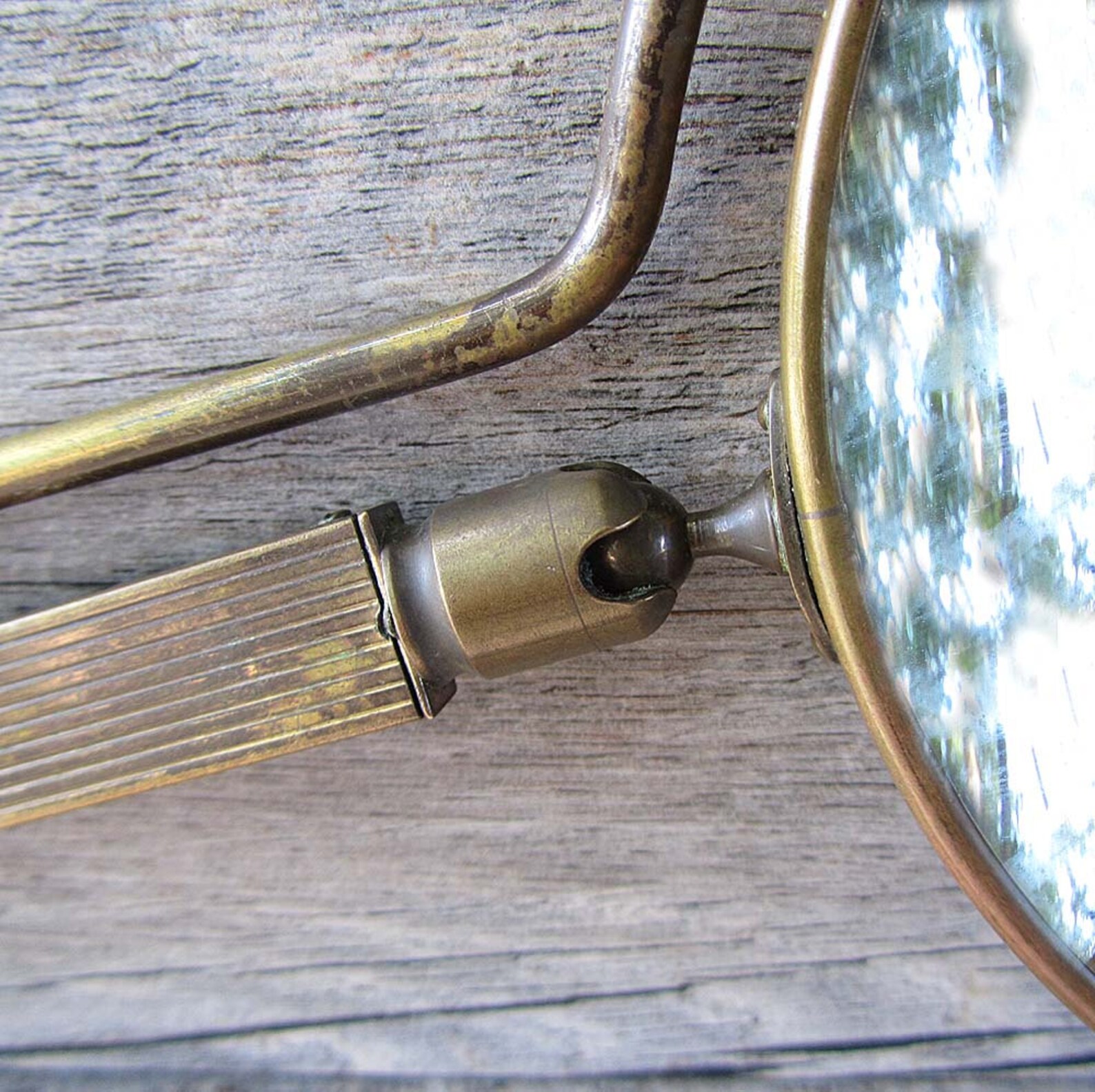 Vintage Brass Travel / Shaving Mirror Around the Neck Mirror Etsy