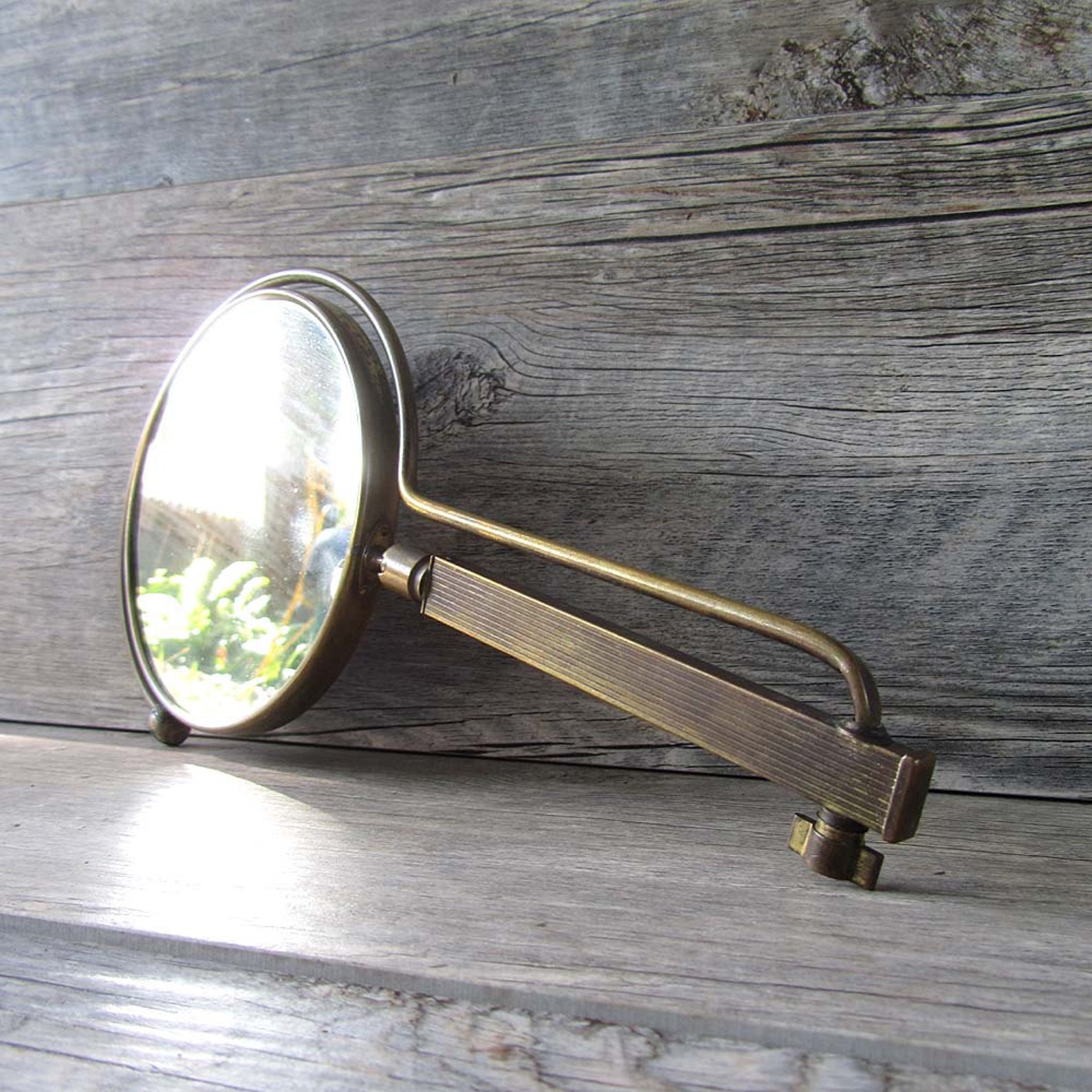 Vintage Brass Travel / Shaving Mirror Around the Neck Mirror Etsy