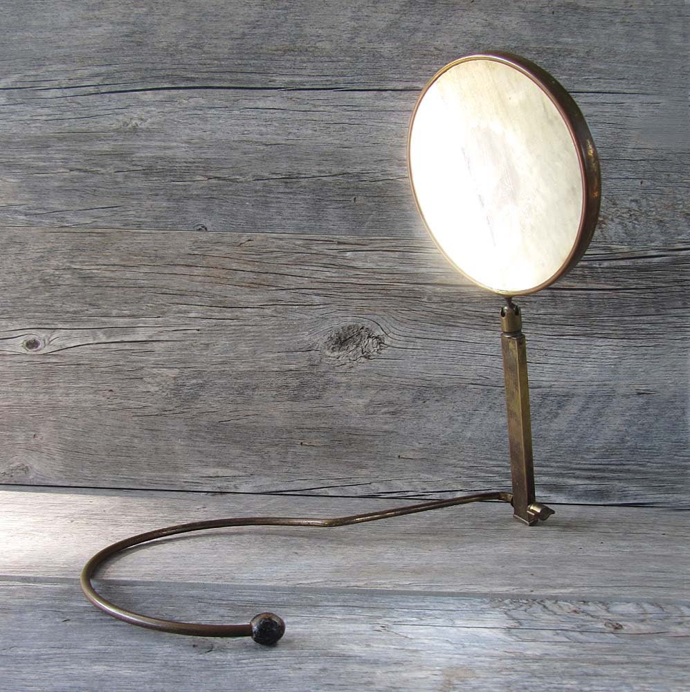 Vintage Brass Travel / Shaving Mirror Around the Neck Mirror Etsy