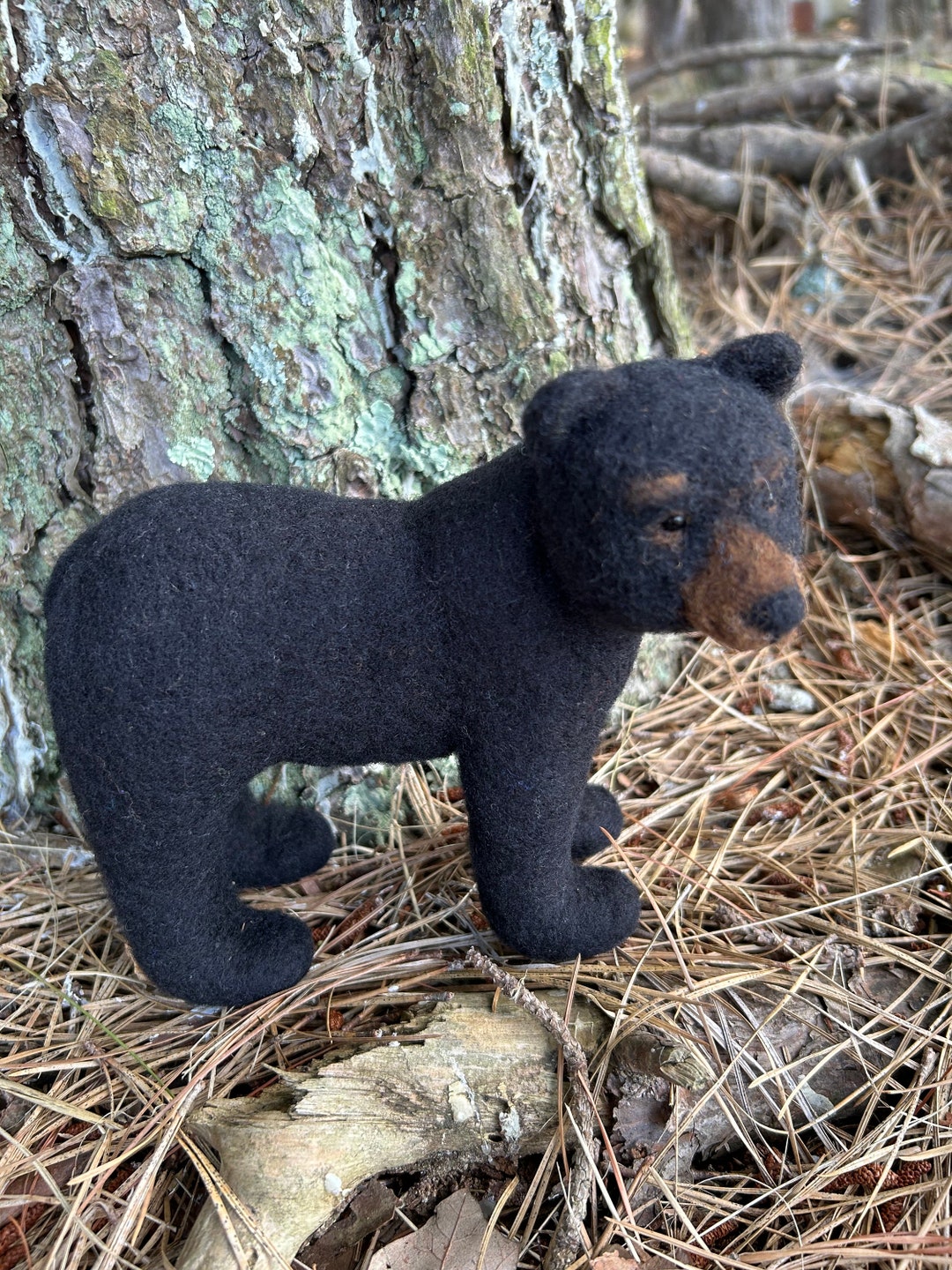 Needle Felted Animals Black Bear Spirit Animal Bear Spirit - Etsy