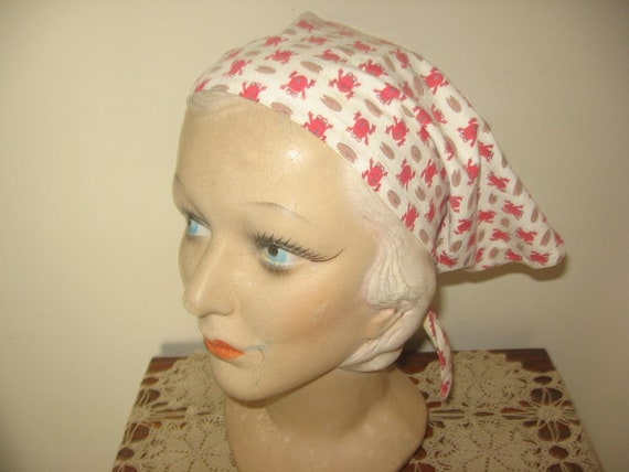 Vintage Kerchief / Triangle Head Scarf / 1950's /… - image 6