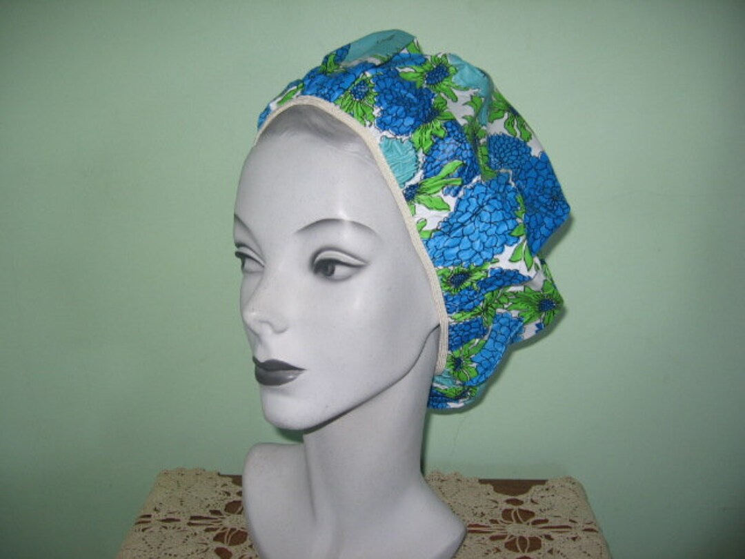 Vintage Shower Cap / 1960's70's / Floral Pattern / Etsy