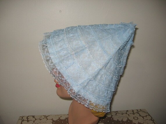1950's-60's Sun Coolie Hat / Cone Cap / Blue / Nyl