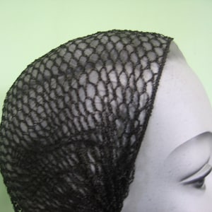 Vintage Brown Hair Nets (Set of 2) - 1940s Snood with Elastic Band