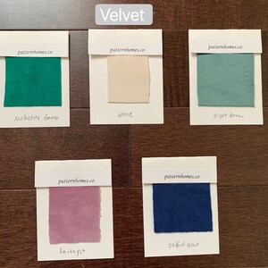 Swatches for Luxury Velvet Curtains, Fabric Samples, Velvet Fabrics, Custom Made Curtains image 4