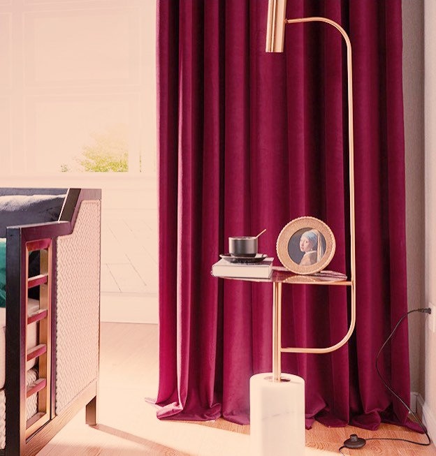 Custom Pink Red Velvet Curtains Luxury Vintage Style Home Custom Pink Red Velvet Curtains, Vintage Style Curtains
