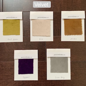 Swatches for Luxury Velvet Curtains, Fabric Samples, Velvet Fabrics, Custom Made Curtains image 2