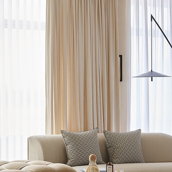 Luxury White Velvet Window Curtains Rod Pocket Dry Luxury White Velvet Window Curtains Rod, Living Room Window Curtain Rod