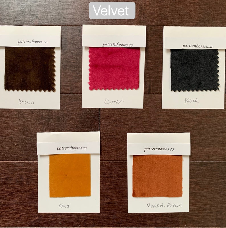 Swatches for Luxury Velvet Curtains, Fabric Samples, Velvet Fabrics, Custom Made Curtains image 5