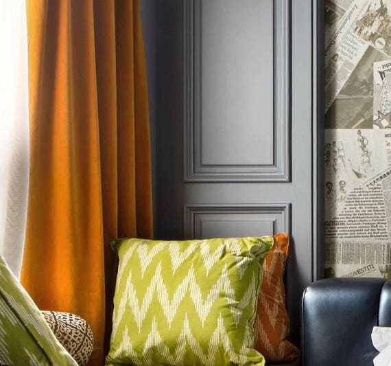 Gold Luxury Velvet Curtains Curtains Velvet Curtains Etsy