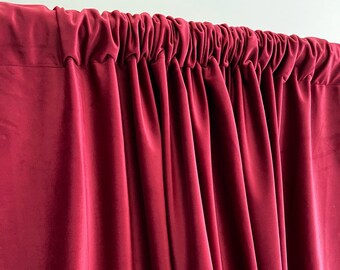 Red Living Room Custom Made Velvet Curtains Bedroom Blackout Curtains