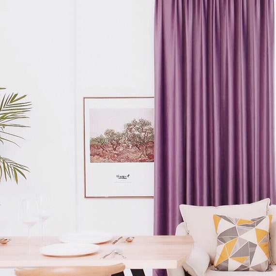 Lavender Purple Luxury Nursery Curtains Custom Made Matte Lavender Purple Luxury Nursery Curtains, Lavender Curtains For Nursery