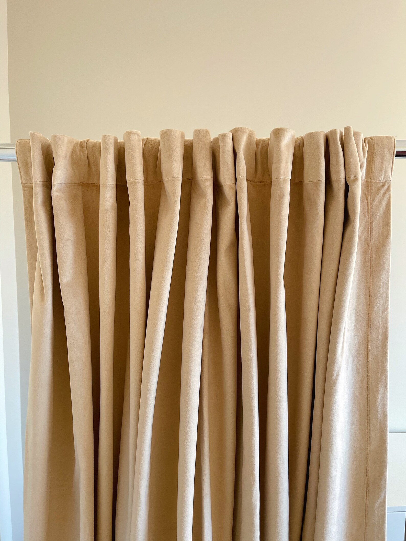 Champagne White Tab Top Curtain Panels Matt Velvet Panels in Etsy Canada