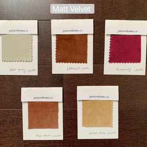 Swatches for Luxury Velvet Curtains, Fabric Samples, Velvet Fabrics, Custom Made Curtains image 8