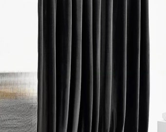 Black Velvet Blackout Curtains, Custom Window Treatment