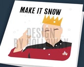 Jean Luc Picard Star Trek Parody Christmas Card Birthday Card Greeting Card